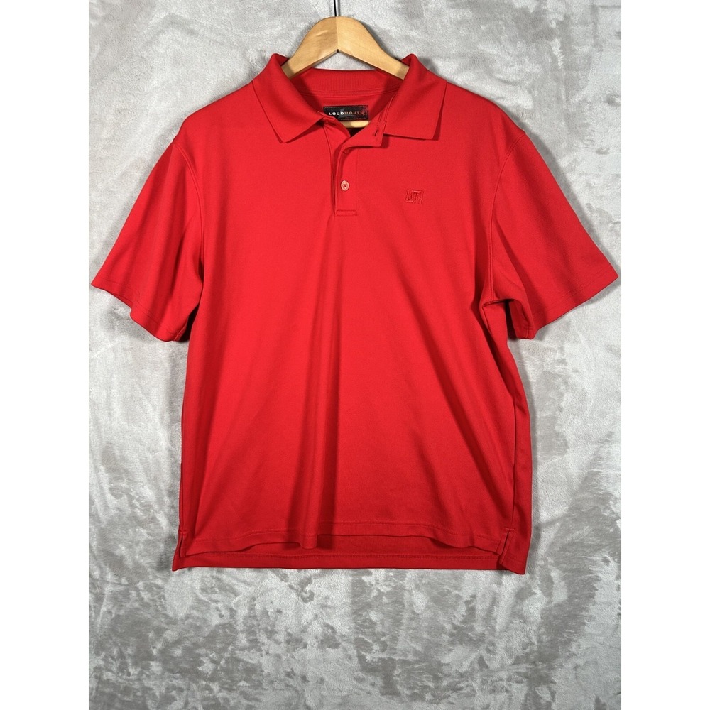 Loudmouth Golf Polo Shirt Mens L Essential Heritage Performance Stretch Golf EUC
